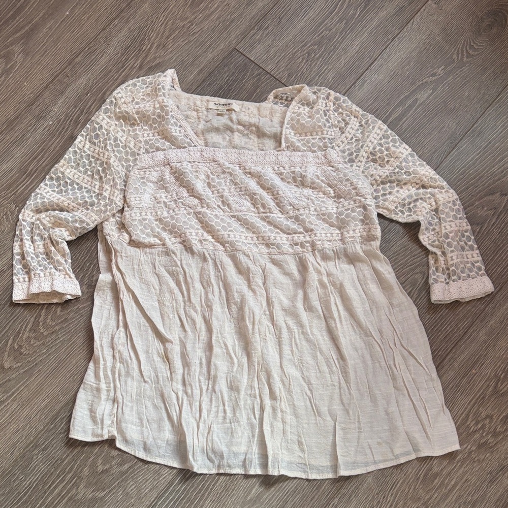 Tantrums Cream Lace Top